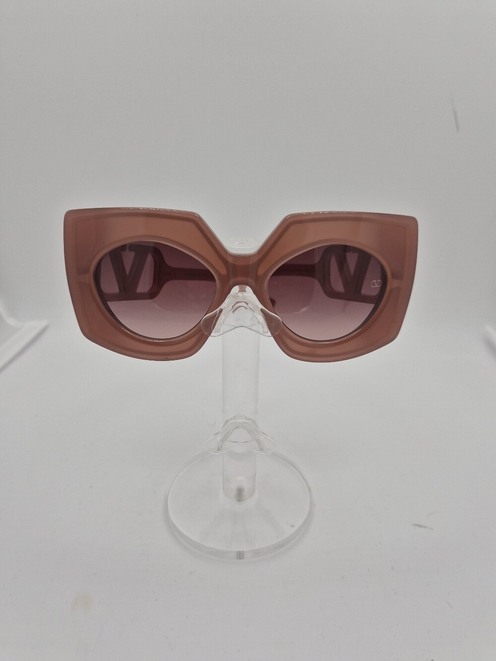 Valentino Oversized Square Sunglasses - Rose